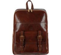 Time Resistance Sac à dos en Cuir Sac Vintage pour Ordinateur Portable jusqu'à 15’’ Marron