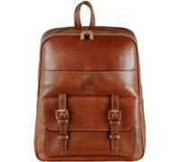 Time Resistance Sac à dos en cuir vintage pour ordinateur portable jusqu'à 15'' Marron Cognac