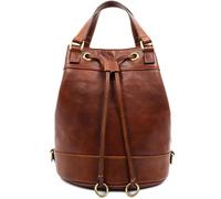 Time Resistance Sac à Main en Cuir pour Femme - Sac Seau en Cuir Pleine Fleur Fait Main - Sac Cabas en Cuir Italien - Sac à Épaule pour Femme - Sac à Main pour le Travail et le Quotidien (Brun Cognac)