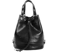 Time Resistance Sac à Main en Cuir pour Femme - Sac Seau en Cuir Pleine Fleur Fait Main - Sac Cabas en Cuir Italien - Sac à Épaule pour Femme - Sac à Main pour le Travail et le Quotidien (Noir)