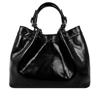 Time Resistance Sac à main en cuir - Sac à main en cuir pleine fleur pour femme, noir