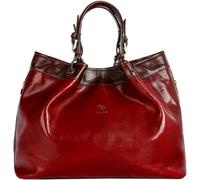 Time Resistance Sac à main en cuir - Sac à main en cuir pleine fleur pour femme, Rouge