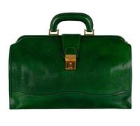Time Resistance Sac de Médecin en Cuir - Sac à Main en Cuir de Style Vintage - Mallette en Cuir pour Hommes et Femmes (Vert)