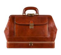 Time Resistance Sac Médecin en Cuir avec Serrure esign Vintage pour Médecin (Marron Cognac)