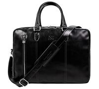 Time Resistance Sacoche en cuir pour ordinateur portable - Sac d'ordinateur en cuir pleine fleur pour homme et femme