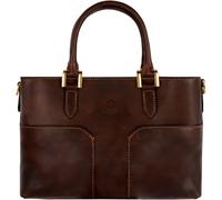 Time Resistance Tote bag en cuir pour femme - Sac à main moderne - Tote bag cuir (Marron Chocolat)