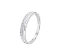 Time RoaD Bague Femme avec Diamants Or Blanc 9K de 375 ml - Design Ergonomique et Ajustement Parfait DIA00027/18 - Idéale pour Fiançailles - Demande - Alliance - Promesse - Bagues Femme