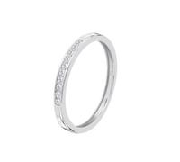 Time RoaD Bague Femme avec Diamants Or Blanc 9K de 375 ml - Design Ergonomique et Ajustement Parfait DIA00029/12 - Idéale pour Fiançailles - Demande - Alliance - Promesse - Bagues Femme