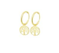 TIME ROAD Boucles d'oreilles HIN00006/12 Or Arbre Vie Femme, 52 (16,6), doré, Pas de gemme