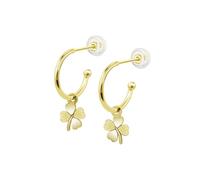 TIME ROAD Boucles d'oreilles HIN00470 or trèfle femme