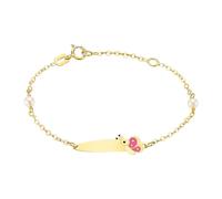 Time RoaD Bracelet Bébé en Or 9K FG00076/14 Papillon - Bracelet Esclave Or Bébé - Idéal Cadeau de Baptême ou Anniversaire