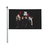 Time Rock Music boy band Rush Drapeau Double Face 3x5FT - Décoration Murale Groupe de Musique - Fanfare Concert BTR - Pour Chambre, Salon, Extérieur - Cadeau Fan - Résistant aux Intempéries