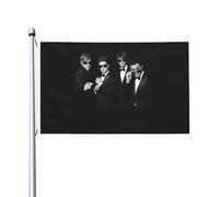 Time Rock Music boy band Rush Drapeau Double Face 3x5FT - Décoration Murale Groupe de Musique - Fanfare Concert BTR - Pour Chambre, Salon, Extérieur - Cadeau Fan - Résistant aux Intempéries