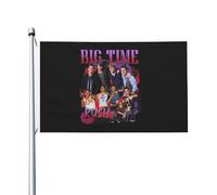 Time Rock Music boy band Rush Drapeau Double Face 3x5FT - Décoration Murale Groupe de Musique - Fanfare Concert BTR - Pour Chambre, Salon, Extérieur - Cadeau Fan - Résistant aux Intempéries
