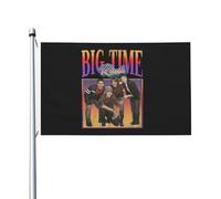 Time Rock Music boy band Rush Drapeau Double Face 3x5FT - Décoration Murale Groupe de Musique - Fanfare Concert BTR - Pour Chambre, Salon, Extérieur - Cadeau Fan - Résistant aux Intempéries