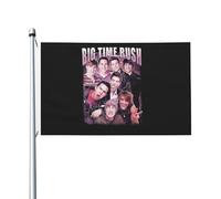 Time Rock Music boy band Rush Drapeau Double Face 3x5FT - Décoration Murale Groupe de Musique - Fanfare Concert BTR - Pour Chambre, Salon, Extérieur - Cadeau Fan - Résistant aux Intempéries