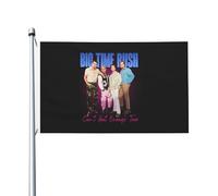 Time Rock Music boy band Rush Drapeau Double Face 3x5FT - Décoration Murale Groupe de Musique - Fanfare Concert BTR - Pour Chambre, Salon, Extérieur - Cadeau Fan - Résistant aux Intempéries