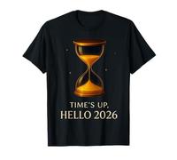 Time’s Up, Hello 2026 - Golden Hourglass T-Shirt