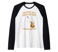 Time Spent with Dogs and Guitars is Never Wasted Manche Raglan