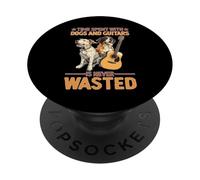 Time Spent with Dogs and Guitars is Never Wasted PopSockets PopGrip Adhésif