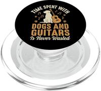 Time Spent with Dogs and Guitars is Never Wasted PopSockets PopGrip pour MagSafe