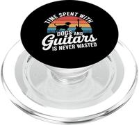 Time Spent with Dogs and Guitars is Never Wasted - PopSockets PopGrip pour MagSafe