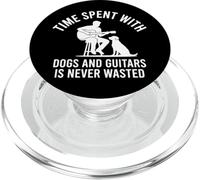 Time Spent with Dogs and Guitars is Never Wasted PopSockets PopGrip pour MagSafe