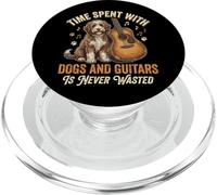 Time Spent with Dogs and Guitars is Never Wasted PopSockets PopGrip pour MagSafe