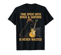 Time Spent with Dogs and Guitars is Never Wasted T-Shirt