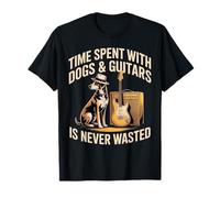 Time Spent with Dogs and Guitars is Never Wasted T-Shirt