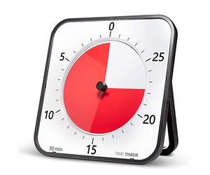 Time Timer MAX, Extra-Large 44x44cm; minuterie analogique visuelle; 8 réglages de durée; des cadrans interchangeables; signal en option; pas de coche fort; un outil à la 'Time Management', (noir)