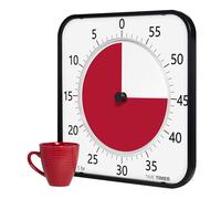 TIME TIMER Max - Minuteur analogique visuel Extra Large de 43,2 cm, 8 réglages de durée, Visages interchangeables, Alerte optionnelle, Pas de tic-tac Fort - pour Enfants en t Outil pour