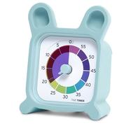 Time Timer MOD with Bunny Étui de protection - Étui animal avec minuterie arc-en-ciel - Compte à rebours visuel de 60 minutes de taille individuelle pour le TDAH, l'autisme, les enfants, les étudiants