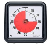 Time Timer Original Medium 20x20cm; Minuterie visuelle de 60 minutes - Compte à rebours de la salle de classe ou de la réunion pour enfants et adultes (noir)
