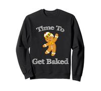 Time to Get Baked, Funny Christmas New Year Cartoon Kawaii Sweatshirt