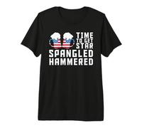 Time to Get Star Spangled Hammered America Drinking 4th July T-Shirt Haut de Gamme