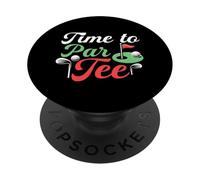 Time to par Tee Funny Golfeur Golf Player Graphic PopSockets PopGrip Adhésif