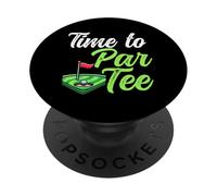 Time to par Tee Golf Player Golf Lover Golf Lover Graphic PopSockets PopGrip Adhésif