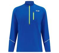 Time To Run Thermique Quick Dry Haut à Manches Longues Pour Courir l'hiver Avec Une Fermeture Éclair à l'encolure Pour Hommes LBarents Bleu