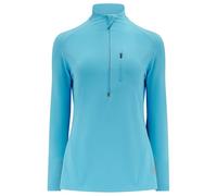 Time To Run Thermique Quick Dry Haut à Manches Longues Pour Courir l'hiver Avec Une Fermeture Éclair à l'encolure Pour Femmes 42 Atoll Bleu