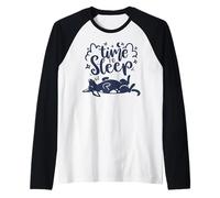 Time to Sleep Adorable Chien endormi Manche Raglan
