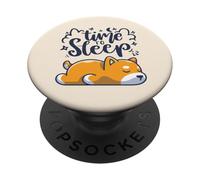 Time to Sleep Adorable Chien endormi PopSockets PopGrip Adhésif