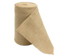 Time to Sparkle 1 Roll 30cm x 20m Hessian Roll Table Runner Tissu de Toile de Jute Rustique avec Bords Cousus Vintage Shabby Chic