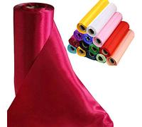 Time to Sparkle 29CM X 20M (Burgundy) Satiné Rouleau Chemin de Table en Satin Ruban Chaise Echarpe Nœud Décorations Mariage Ceremonie
