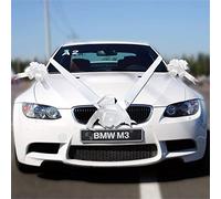 Time to Sparkle 5 Nœud de 7 Mètres Ruban Mariage Voiture Kit Décoration-White