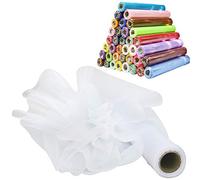 Time to Sparkle (Blanc) 29cm X 26M Rouleau Organza Chemin de Table Chaise Echarpe Nœud Mariage Ceremonie Fête Noël
