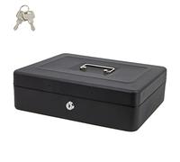 Time to Sparkle Caisse en métal durable avec serrure à combinaison 30,5 cm avec plateau à billets pour boîte de verrouillage de sécurité 22 x 30 x 9 cm Noir mat