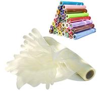 Time to Sparkle (Ivoire) 29cm X 26M Rouleau Organza Chemin de Table Chaise Echarpe Nœud Mariage Ceremonie Fête Noël