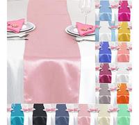 Time to Sparkle Lot de 5 Satiné Chemin de Table en Satin 30 X 275cm Ruban Mariage Réception Banquet Table Décoration, Rose