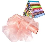 Time to Sparkle (Peack Rose) 29cm X 26M Rouleau Organza Chemin de Table Chaise Echarpe Nœud Mariage Ceremonie Fête Noël